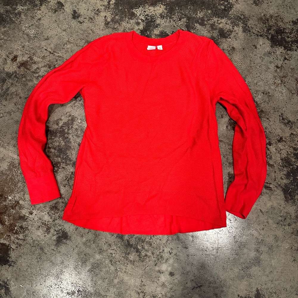 GAP Relaxed Woven Crew Neck Sweater